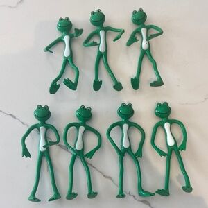 Vintage Green Frog Pliable Plant Supports.